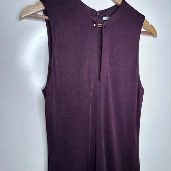 T by Alexander Wang Burgundy Sleeveless Sheath Midi Dress Size Small - Picture 4 of 8
